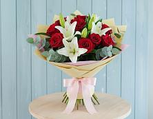 Букет цветов из:  Лилии и Розы #REPLACE_PRED# Троицкое