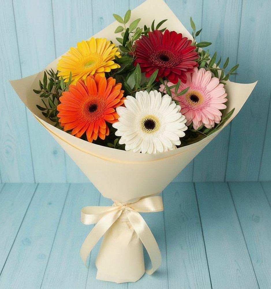 Букет цветов из: Герберы в Троицкое