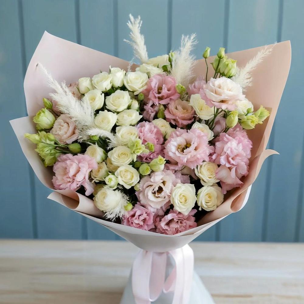 Букет цветов из: Альстромерии и Розы в Троицкое