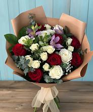 Букет цветов из:  Розы и Альстромерии #REPLACE_PRED# Троицкое
