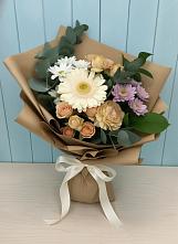 Букет цветов из:  Герберы и Хризантемы в Троицкое