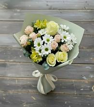 Букет цветов из:  Альстромерии, Розы и Хризантемы #REPLACE_PRED# Троицкое
