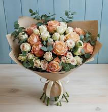 Букет цветов из:  Альстромерии и Розы #REPLACE_PRED# Троицкое